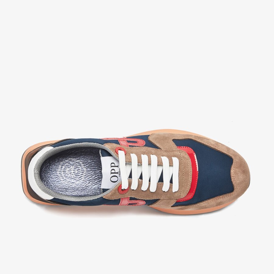 Lace-Up Suede Sneakers Brown - Image 3