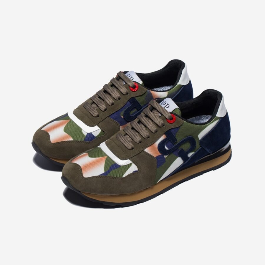Lace-Up Suede Sneakers Tibetan Green - Image 3