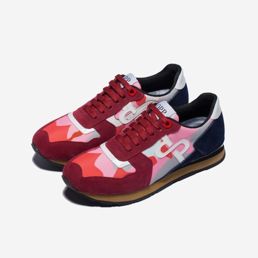 Lace-Up Suede Sneakers Pink - Image 3
