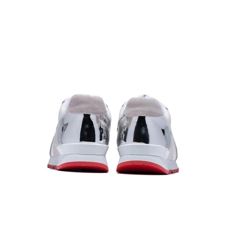 Lace-Up Suede Sneakers White - Image 4