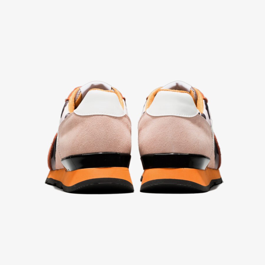 Lace-Up Paint Sneakers Orange - Image 4