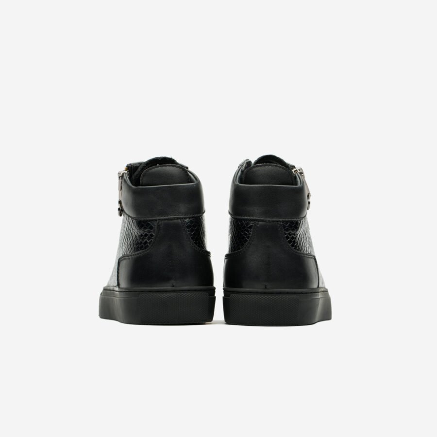 Men High-Top Shoes Black - Image 4