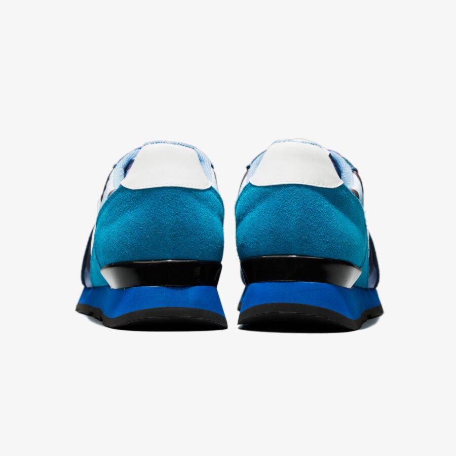 Lace-Up Paint Sneakers Blue - Image 6