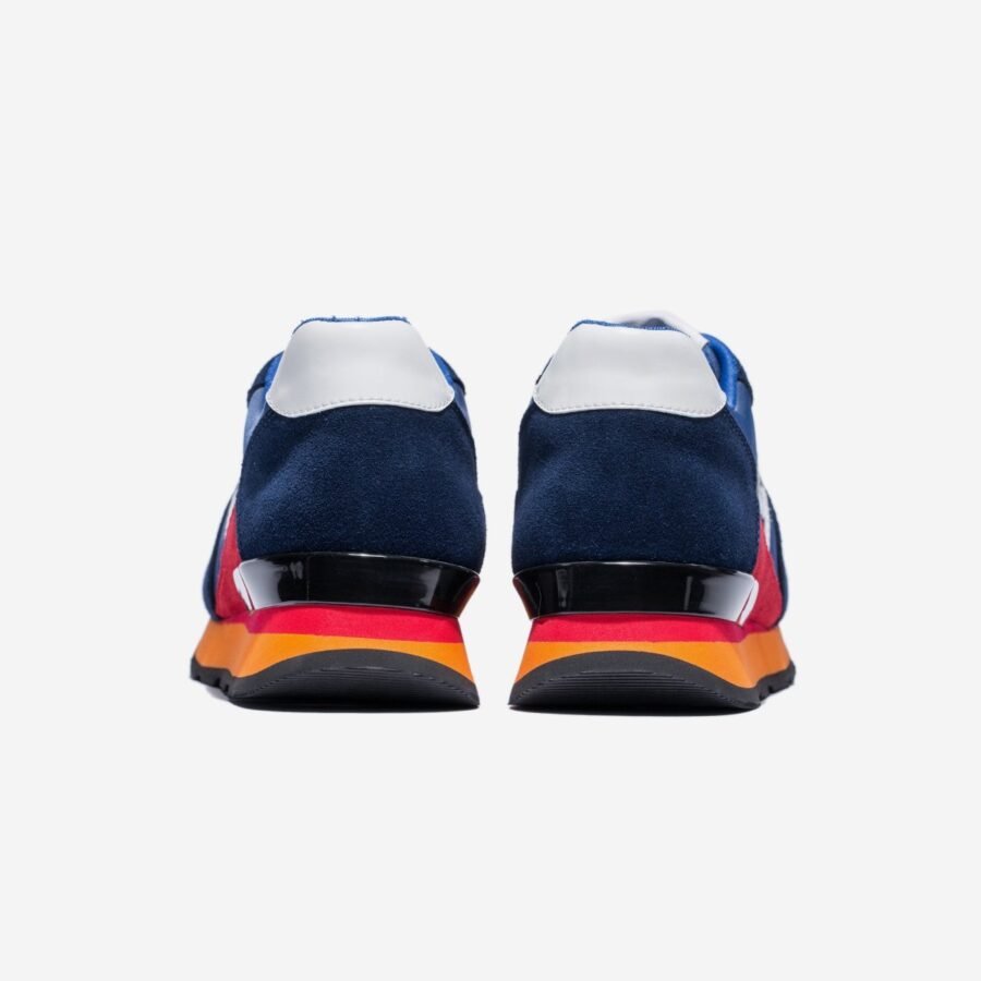 Women Lace-Up Suede Sneakers Blue - Image 4