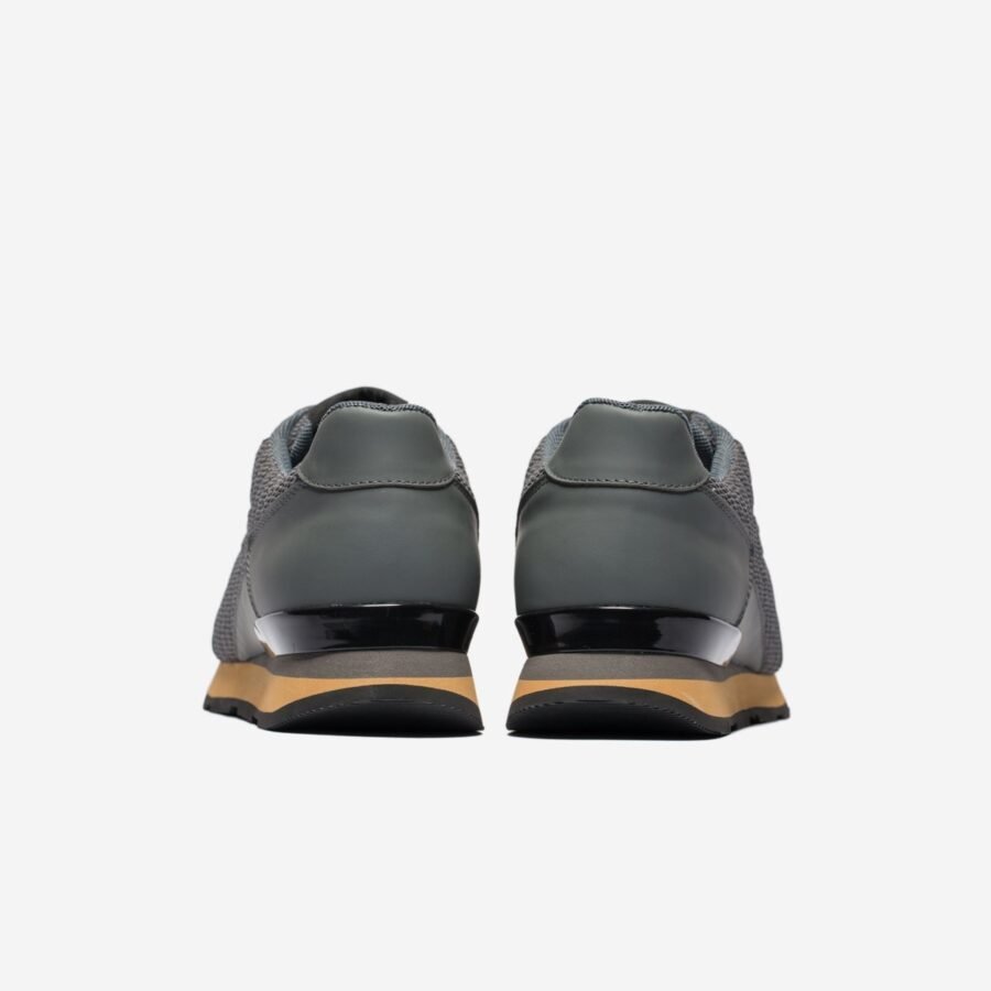 Lace-Up Suede Sneakers Grey - Image 4