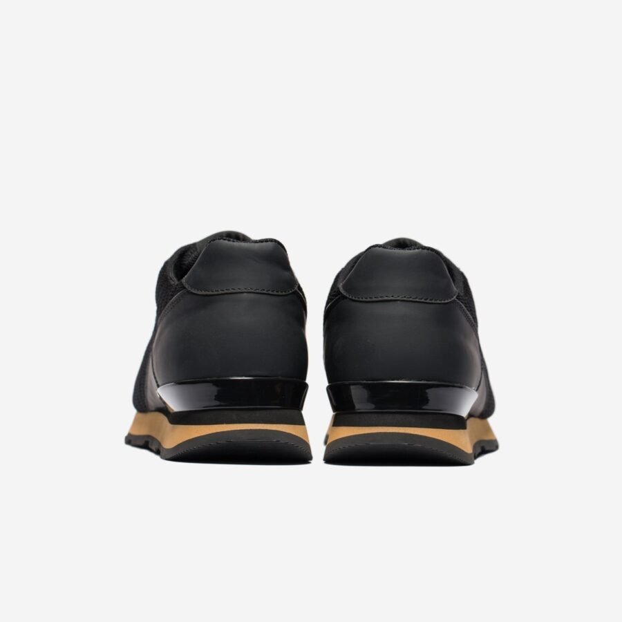 Lace-Up Suede Sneakers Black - Image 6