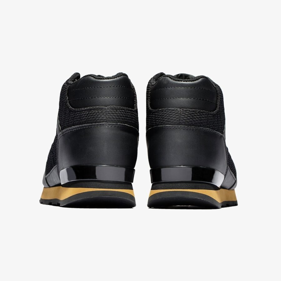High Top Lace-Up Suede Sneakers Black - Image 4