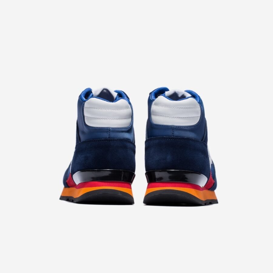 High Top Lace-Up Suede Sneakers Blue - Image 6
