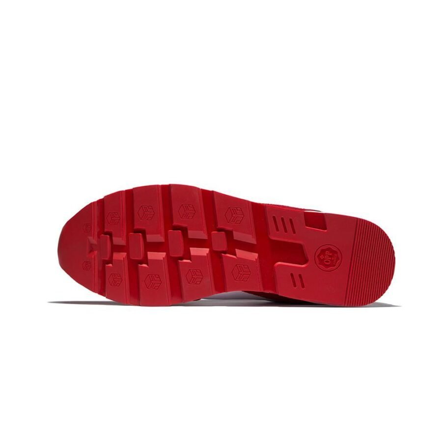 Lace-Up Suede Sneakers Red - Image 5