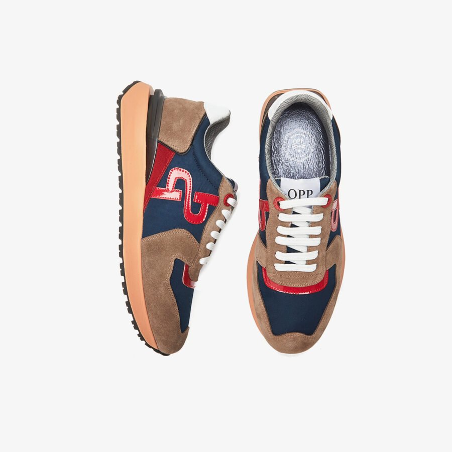 Lace-Up Suede Sneakers Brown - Image 5