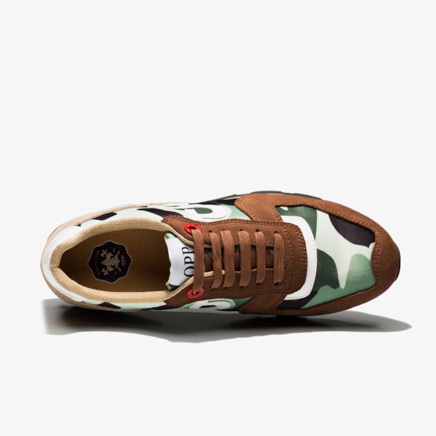 Lace-Up Paint Sneakers Brown - Image 7