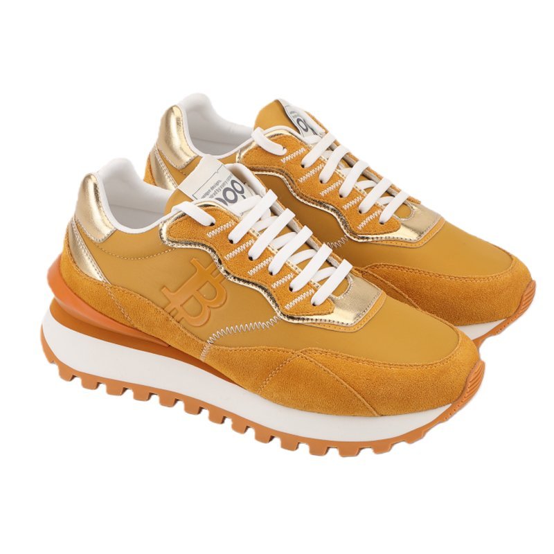 OPPCOLOR Men’s Luxury Lifestyle Bitcoin Sneaker Amber Gold - Image 3