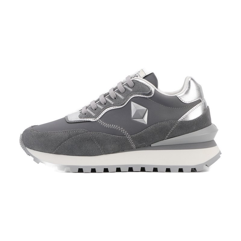 Ethereum Retro Runner Sneakers Tech-Inspired Grey Lifestyle Shoes - Image 4