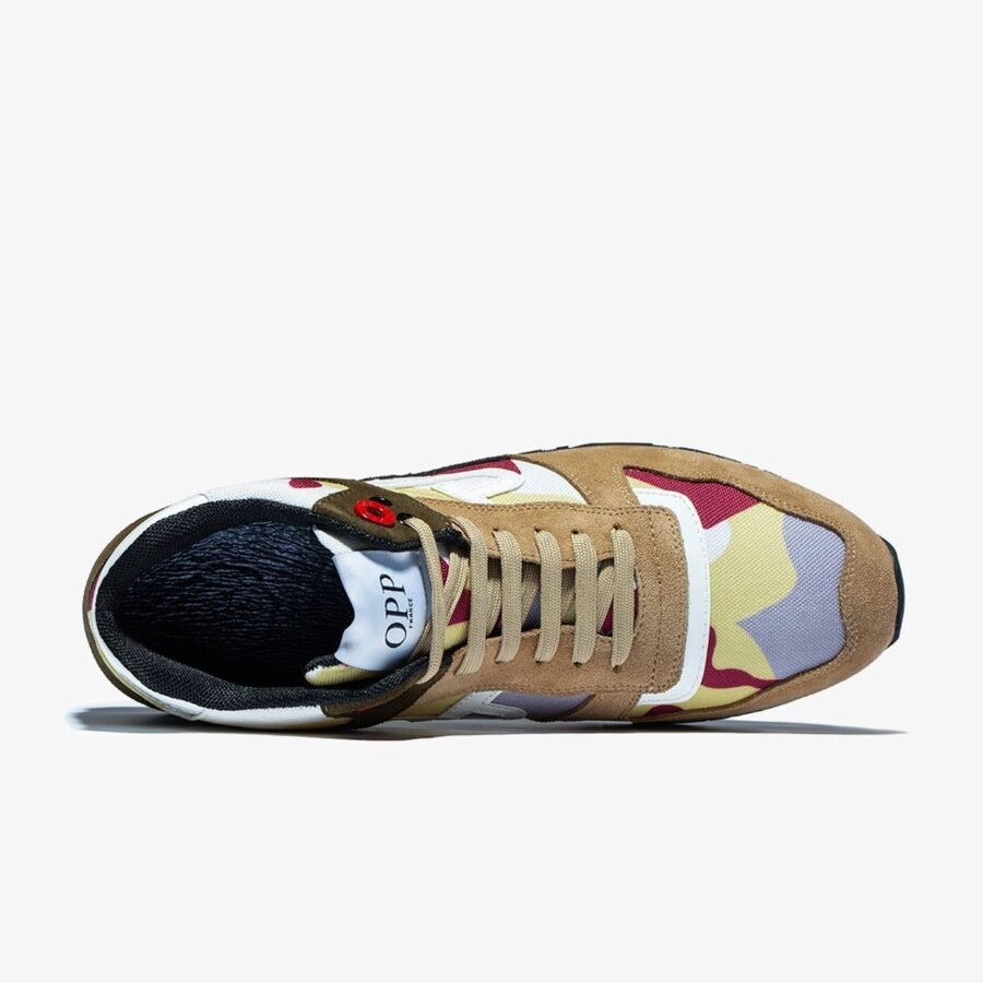 High Top Lace-Up Suede Sneakers Khaki - Image 5