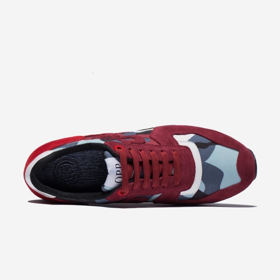 Lace-Up Suede Sneakers Red - Image 5