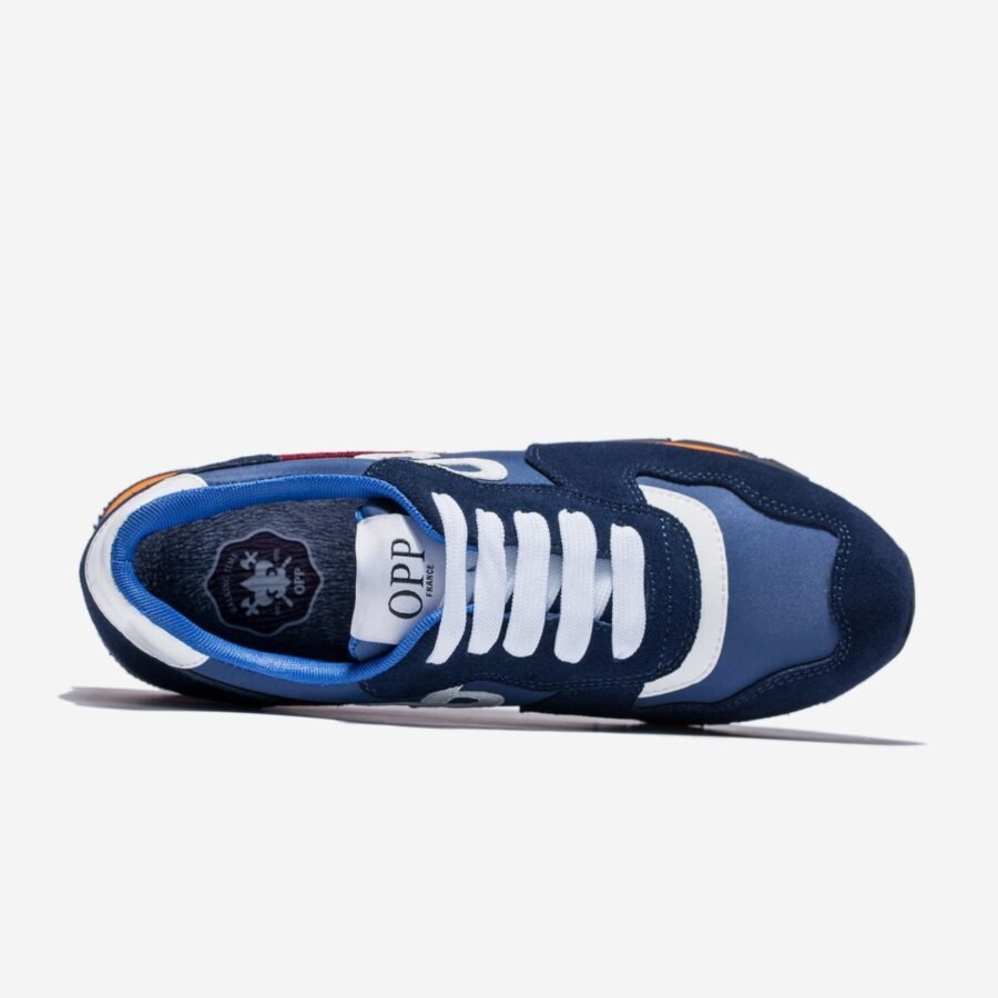 Women Lace-Up Suede Sneakers Blue - Image 5