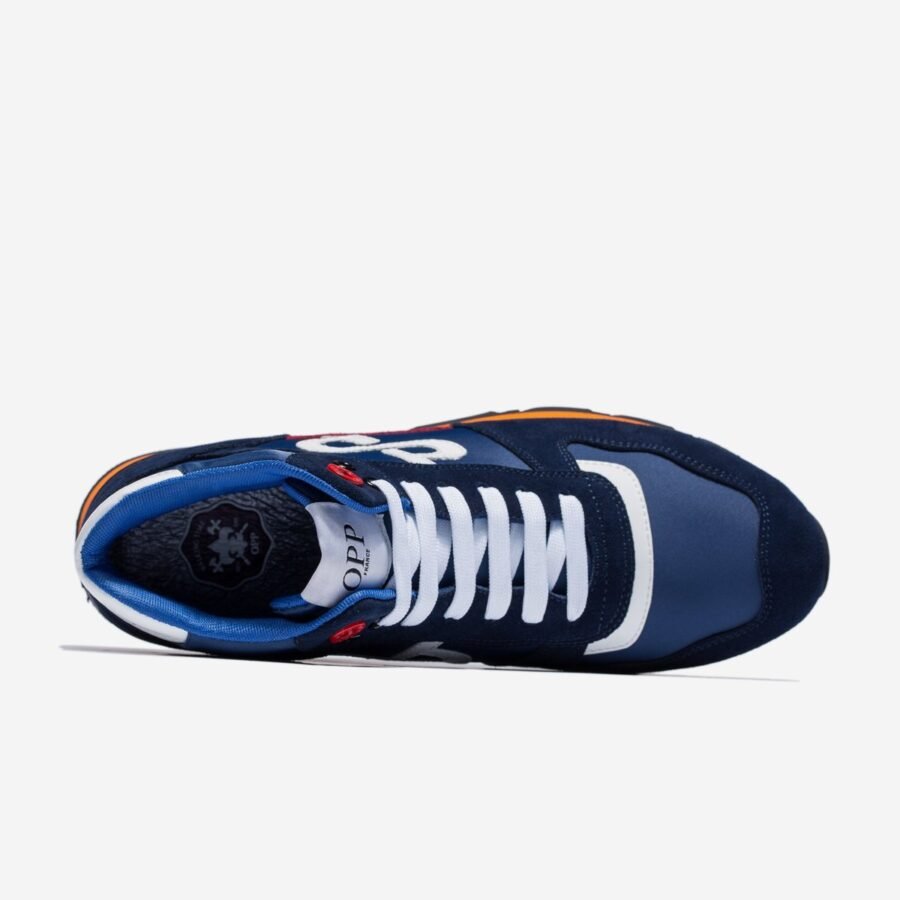 High Top Lace-Up Suede Sneakers Blue - Image 7