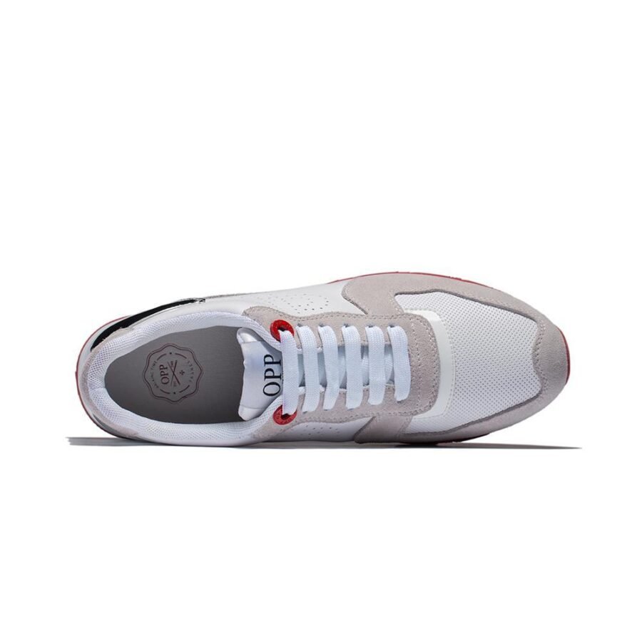 Lace-Up Suede Sneakers White - Image 6