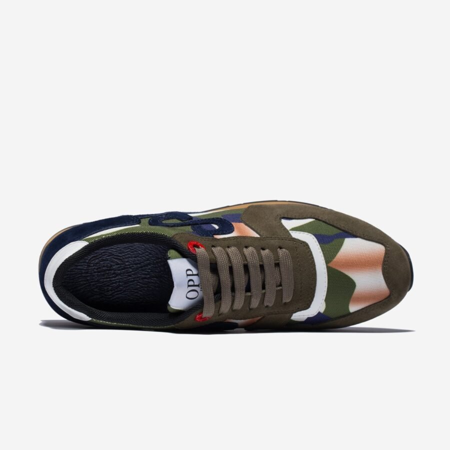 Lace-Up Suede Sneakers Tibetan Green - Image 5
