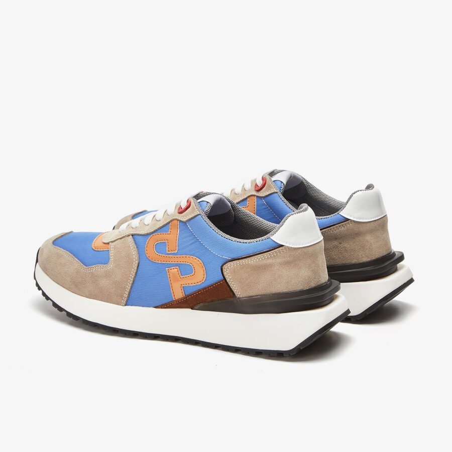 Lace-Up Suede Sneakers Blue - Image 6