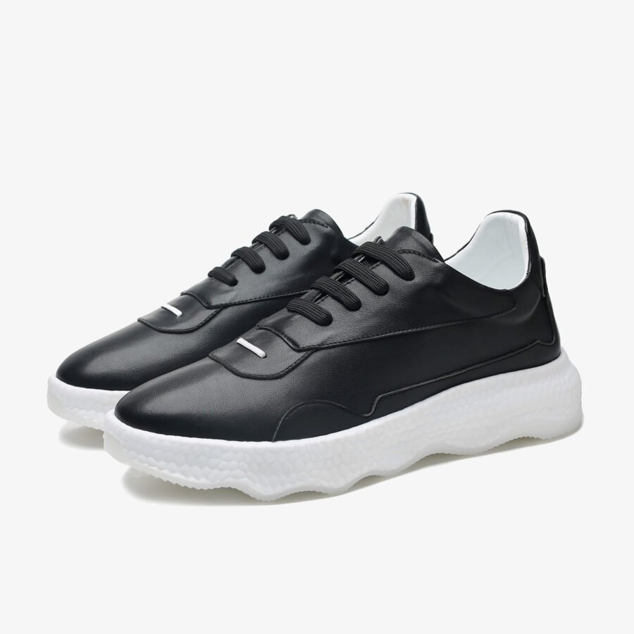 Casual Lace-Up Shoes Black - Image 6