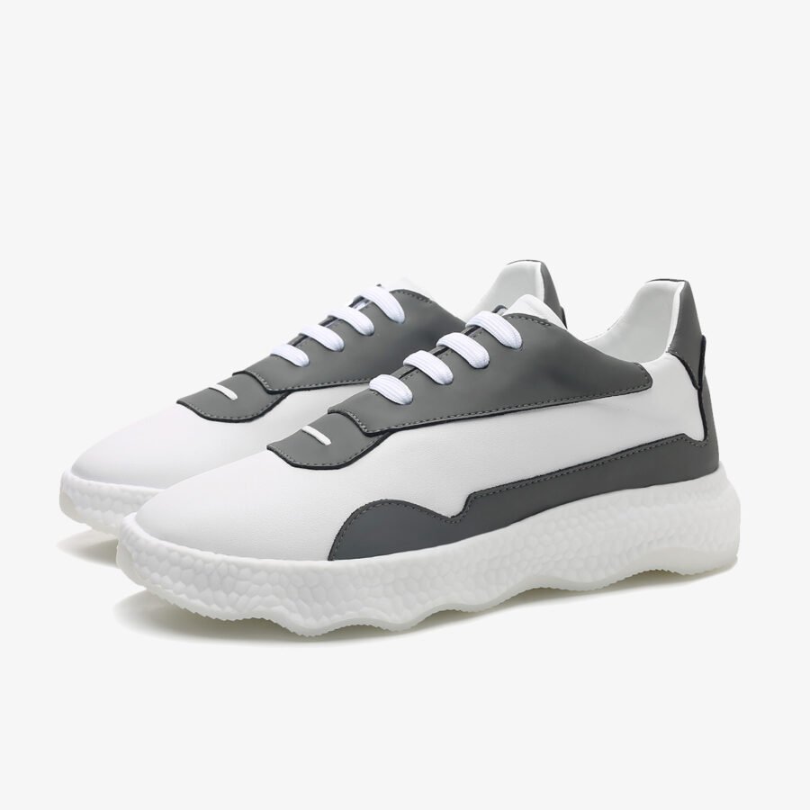 Casual Lace-Up Shoes Grey - Image 6