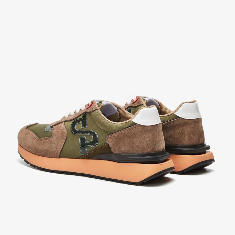Lace-Up Suede Sneakers Green - Image 6