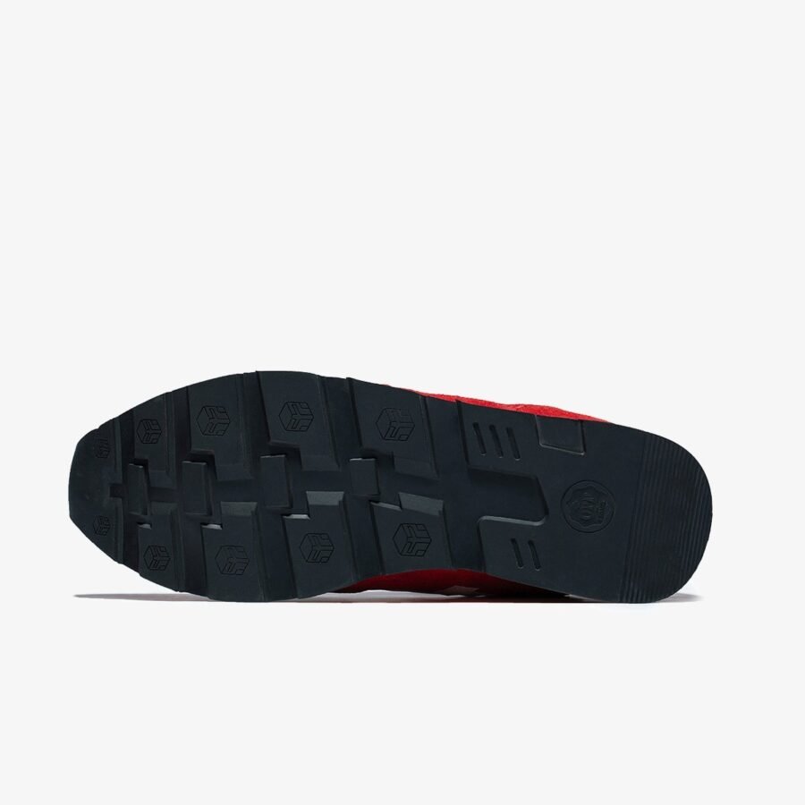 High Top Lace-Up Suede Sneakers Red - Image 6