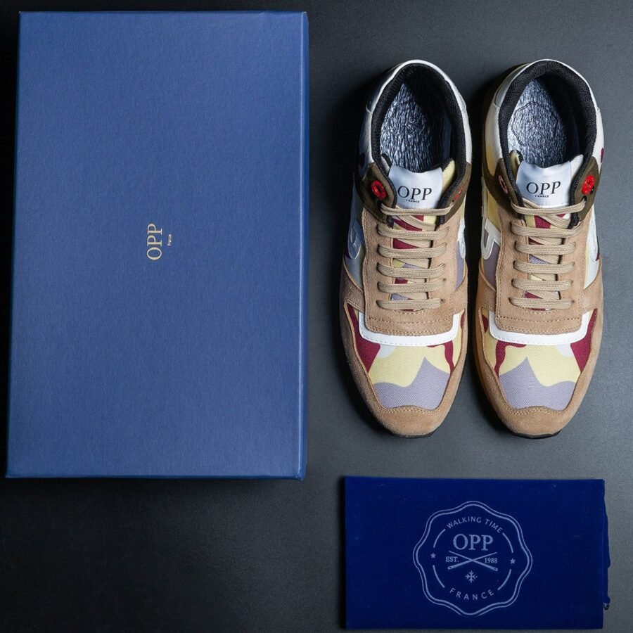 High Top Lace-Up Suede Sneakers Khaki - Image 7