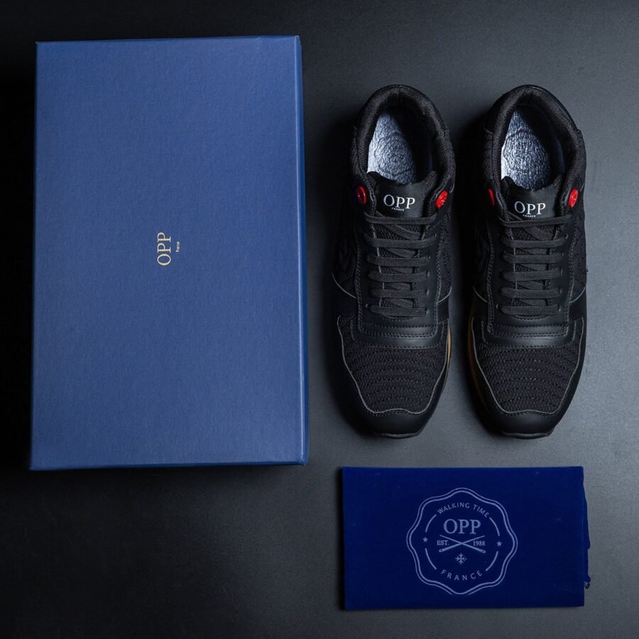 High Top Lace-Up Suede Sneakers Black - Image 7