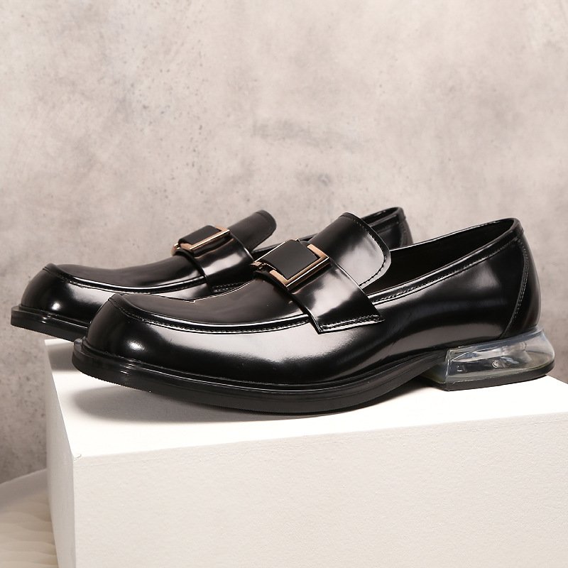 Air Cushion British Style Loafers Black - Image 5