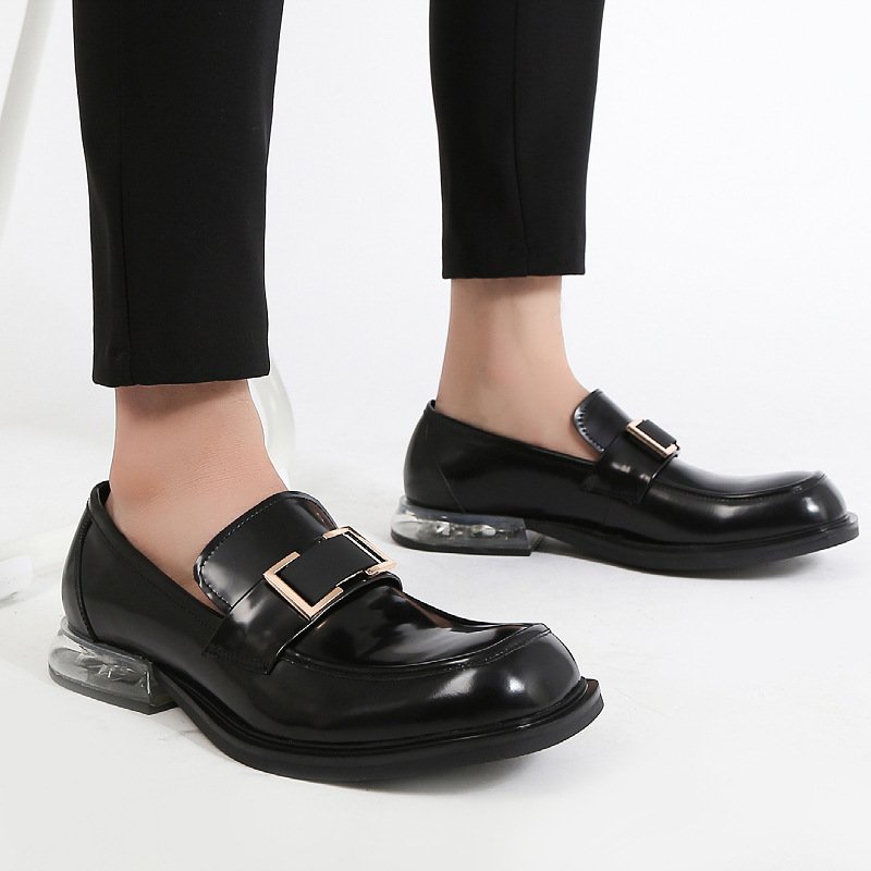 Air Cushion British Style Loafers Black - Image 4