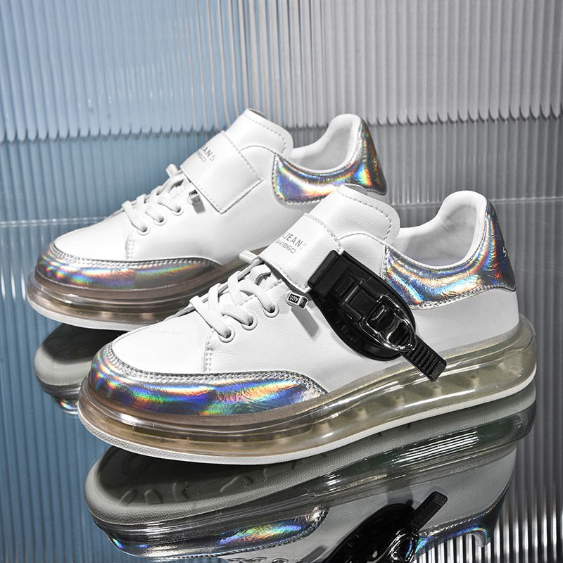 Air Cushion Sports Casual Shoes Silver - Image 4
