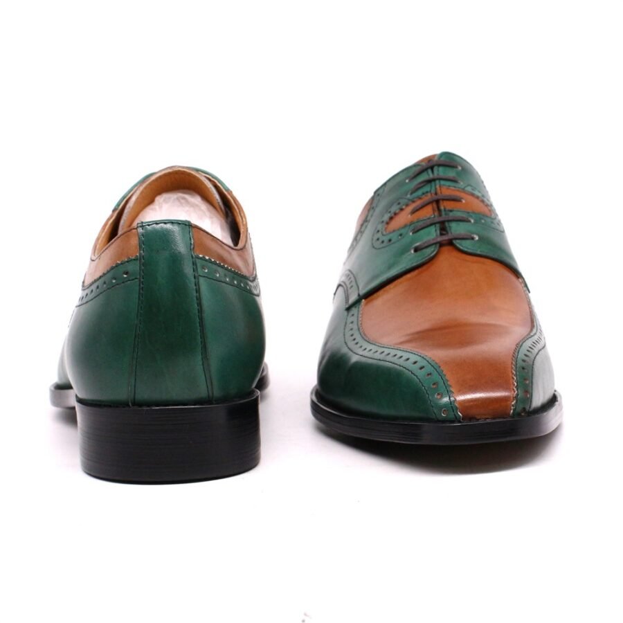 British Brogue Engraved Colorblock Oxfords - Image 5