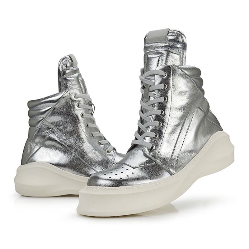 British Style Thick-soled High-top Casual Shoes - Image 4
