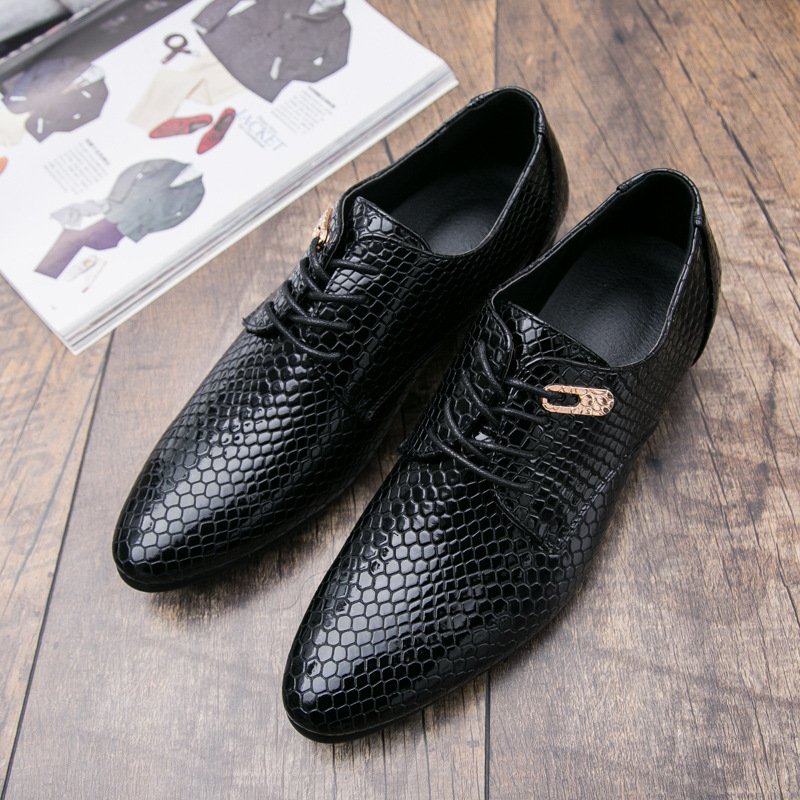 Classic Snakeskin Pattern Business Oxfords - Image 5