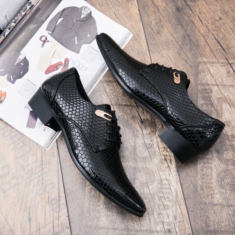 Classic Snakeskin Pattern Business Oxfords - Image 3