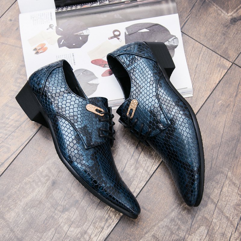 Classic Snakeskin Pattern Business Oxfords - Image 4