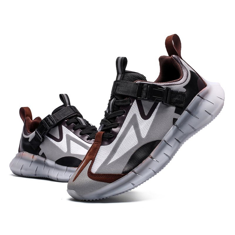 Color-block Luminous Sneakers Gray - Image 5