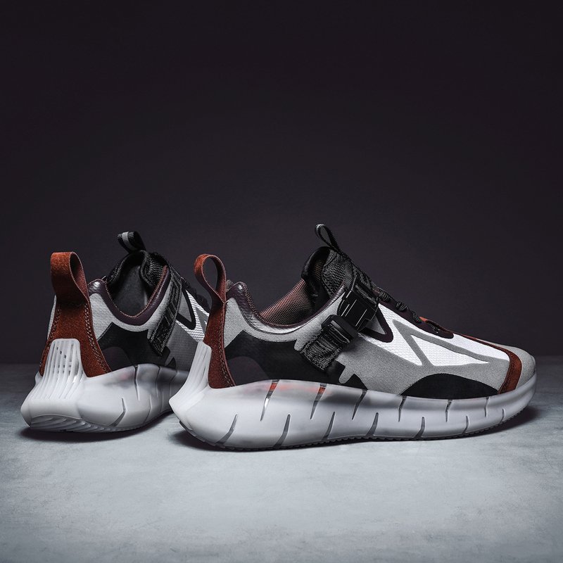 Color-block Luminous Sneakers Gray - Image 4
