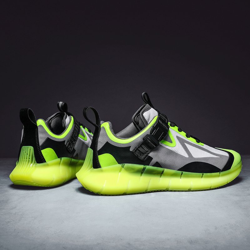 Color-block Luminous Sneakers Green - Image 4