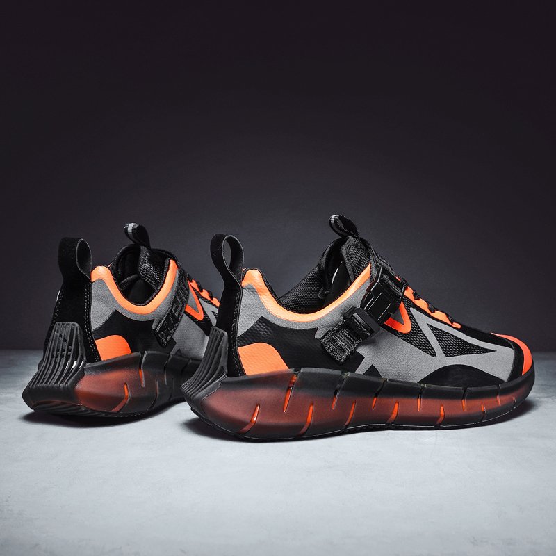 Color-block Luminous Sneakers Orange - Image 3