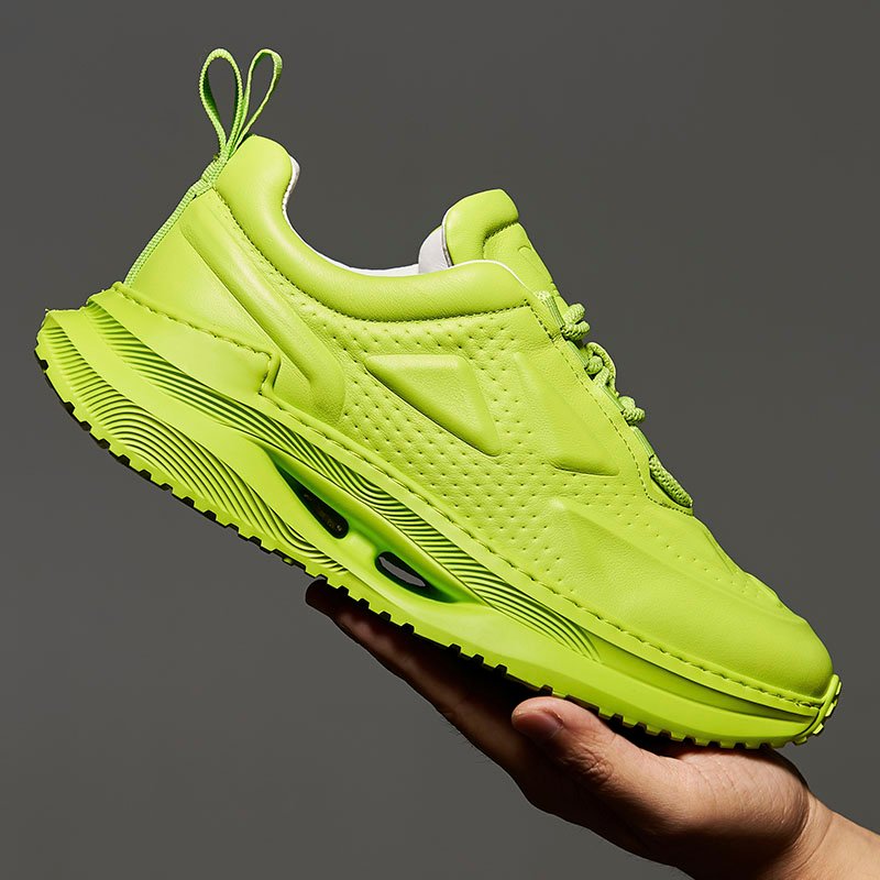 Cutout Sole Lightweight Sneakers Green - Image 5