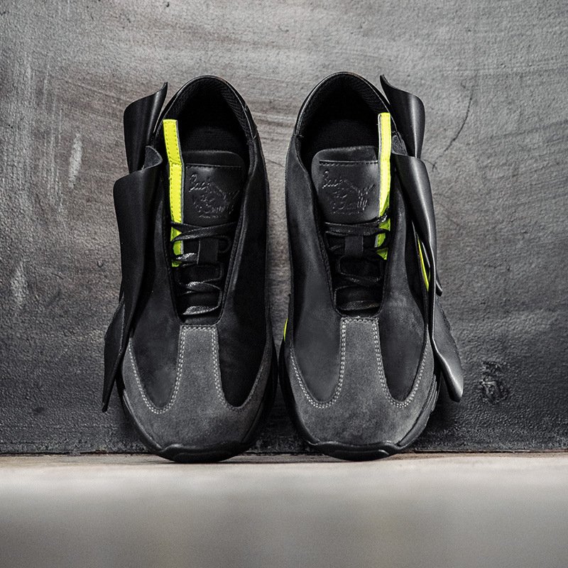 Designer Suede Sneakers Black - Image 4