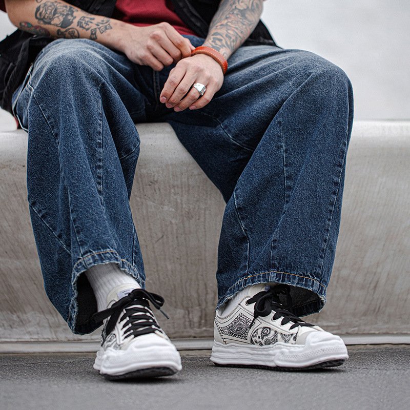 Dissolving Sole Print Platform Casual Shoes White - Image 3