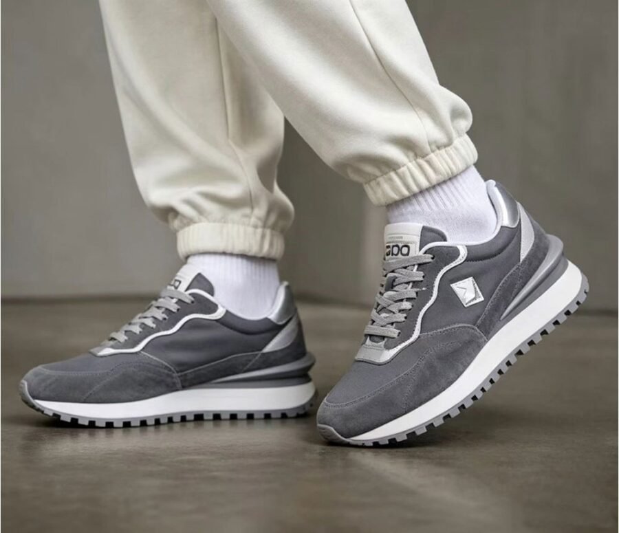 Ethereum Retro Runner Sneakers Tech-Inspired Grey Lifestyle Shoes - Image 12