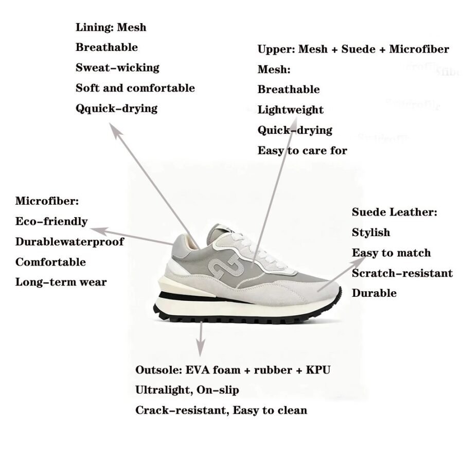 Women Minimal Grey Suede Sneakers – Effortless Everyday Style - Image 10