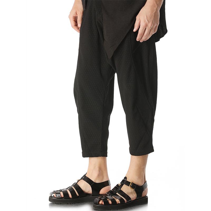 Flat Vintage Woven Sandals Black - Image 3