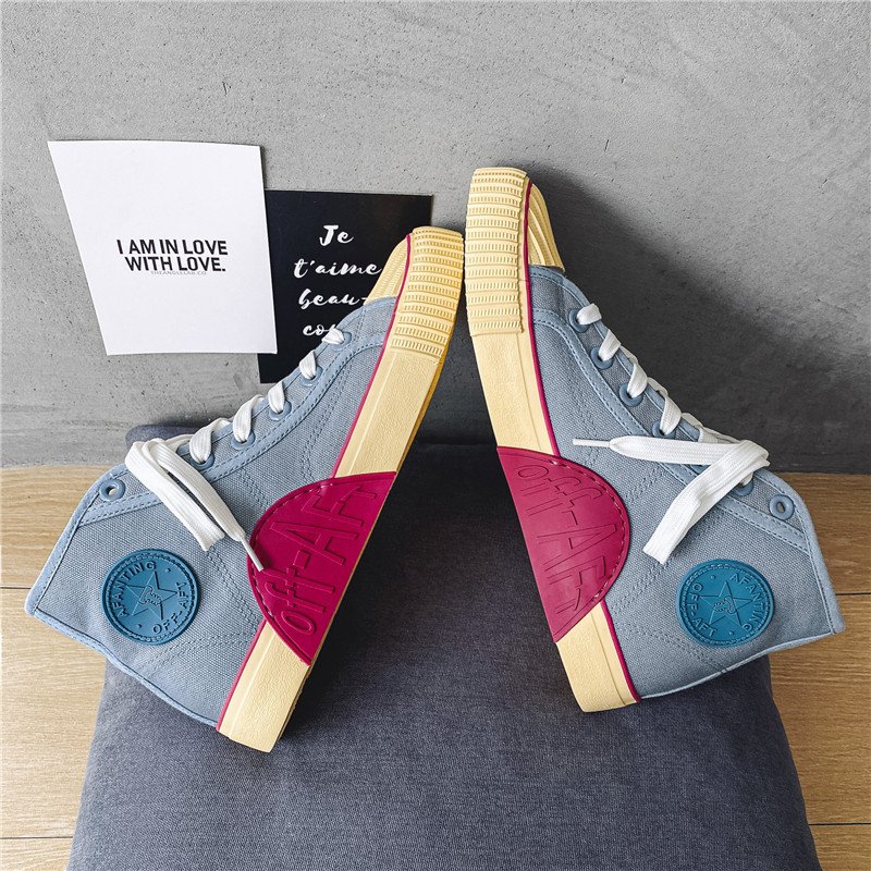 Men High Top Off-Aft Canvas Shoes Blue - Image 3