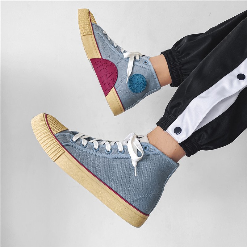 Men High Top Off-Aft Canvas Shoes Blue - Image 5